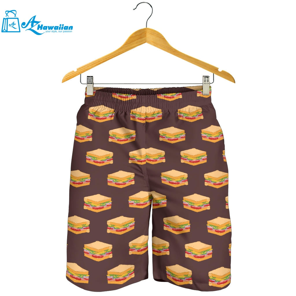 Sandwich Pattern Print Design 04 Men Shorts