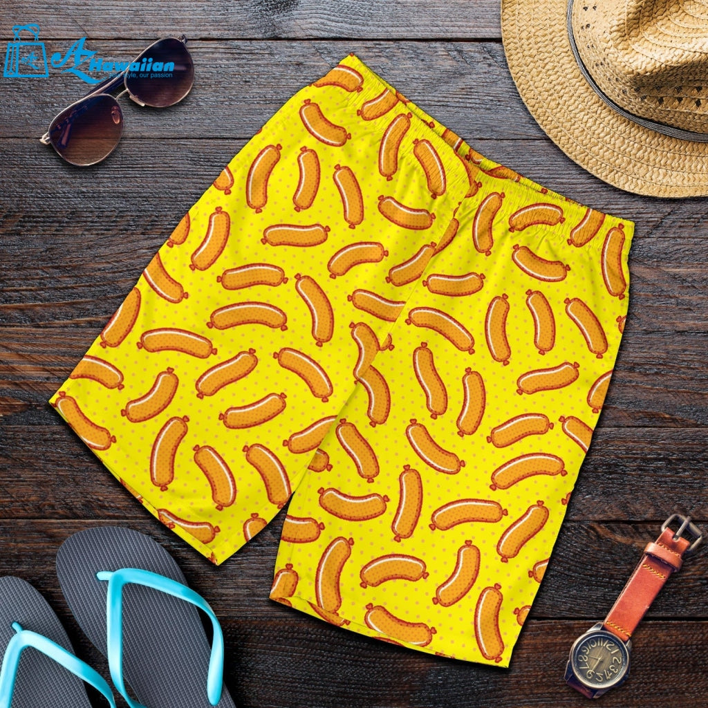 Sausage Pattern Print Design 01 Men Shorts