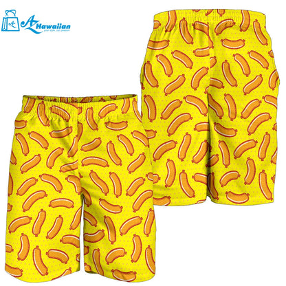 Sausage Pattern Print Design 01 Men Shorts