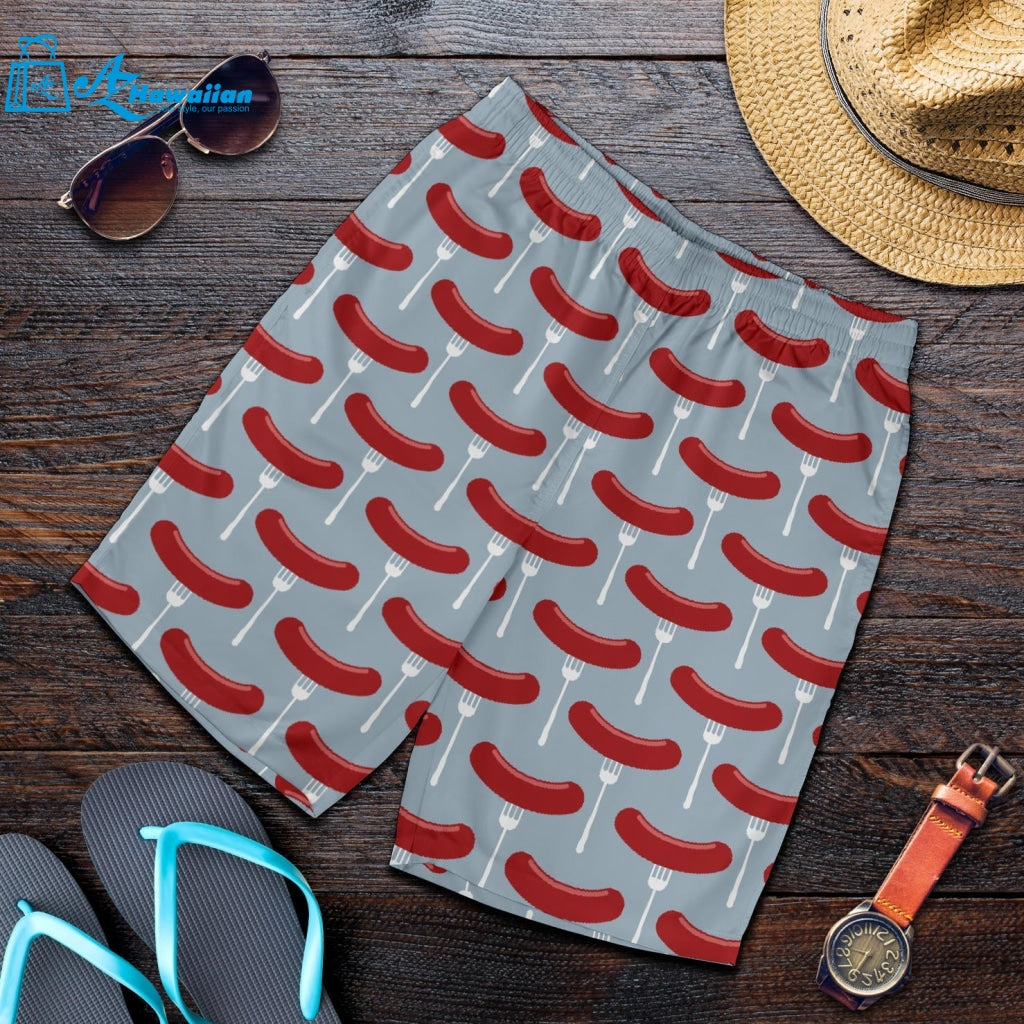 Sausage Pattern Print Design 02 Men Shorts