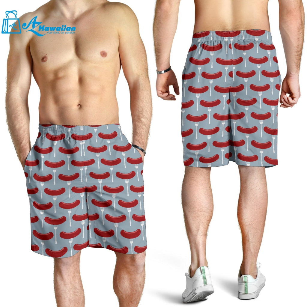 Sausage Pattern Print Design 02 Men Shorts