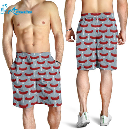 Sausage Pattern Print Design 02 Men Shorts