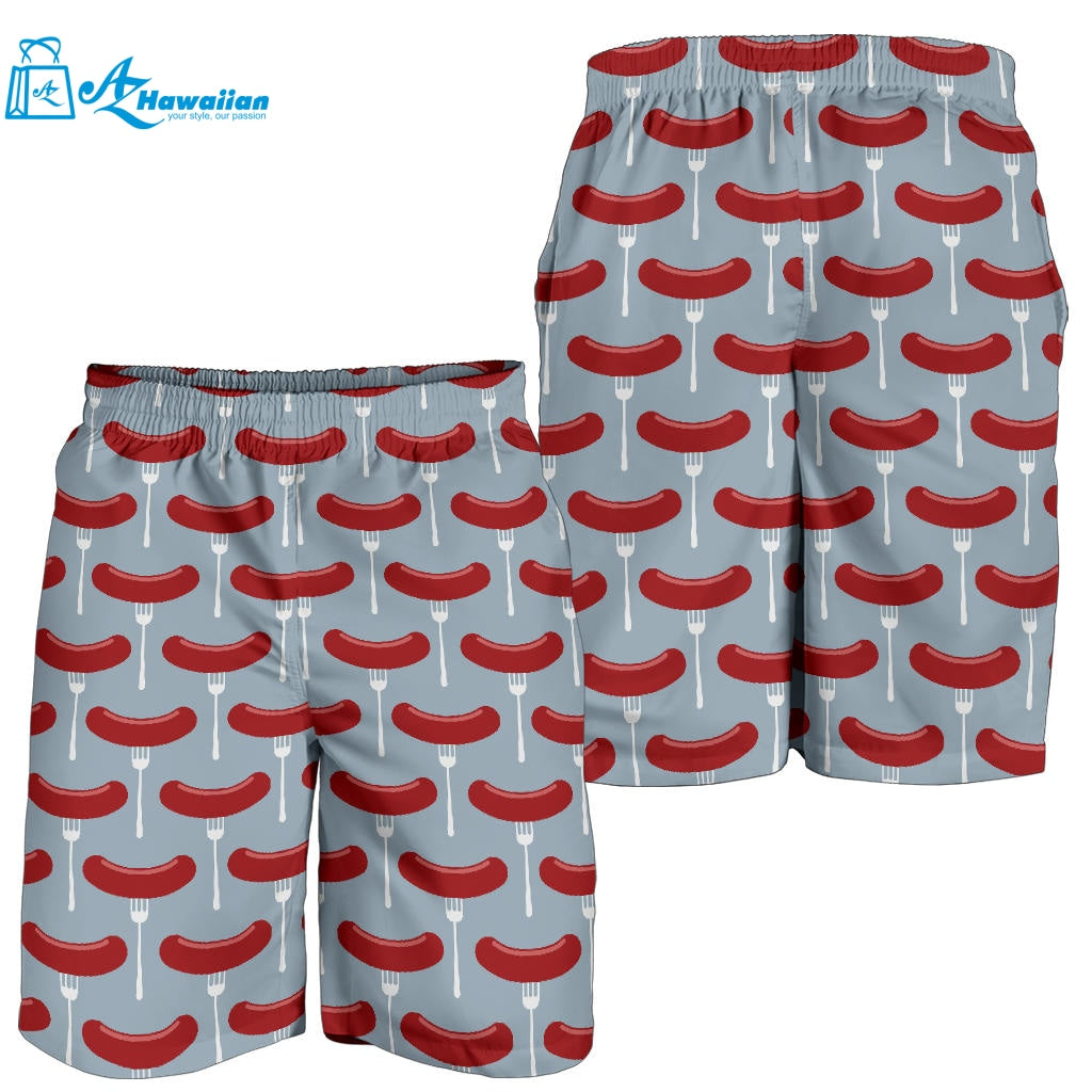 Sausage Pattern Print Design 02 Men Shorts