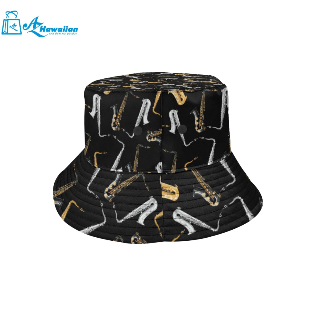 saxophone design pattern Unisex Bucket Hat