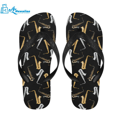 saxophone design pattern Unisex Flip Flops