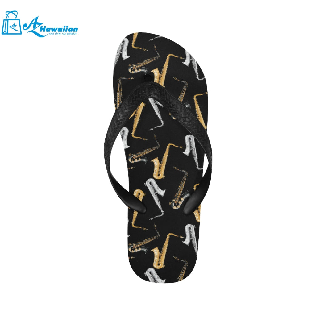 saxophone design pattern Unisex Flip Flops