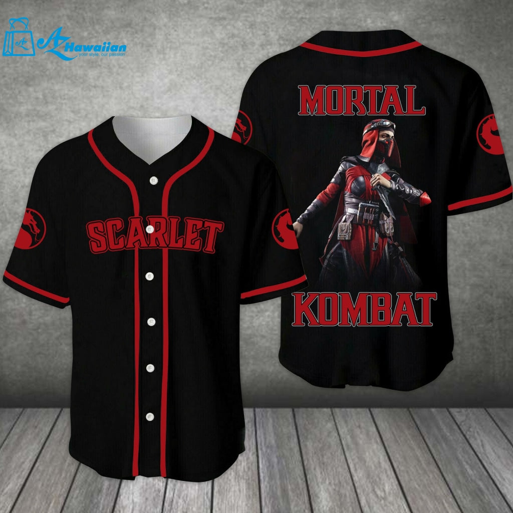 Scarlet Mortal Kombat Mu All Over Print Unisex Baseball Jersey 