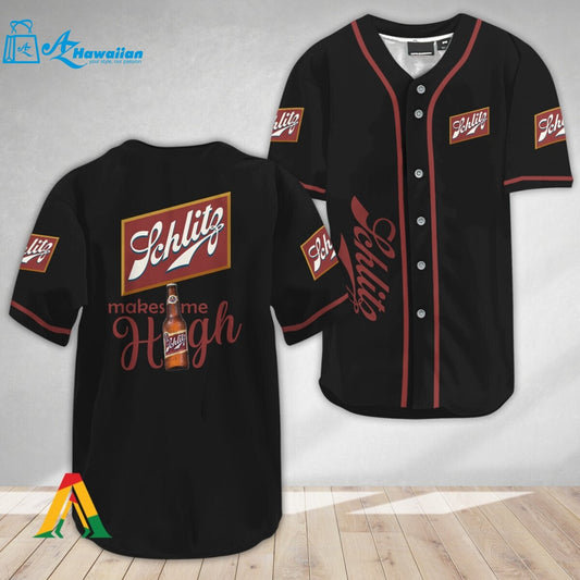 Schlitz Beer Make Me High Baseball Jersey