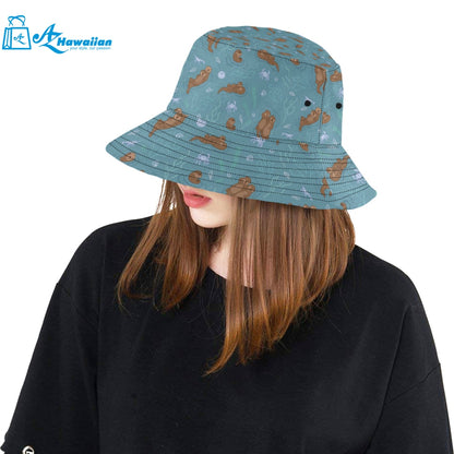 Sea otters pattern Unisex Bucket Hat