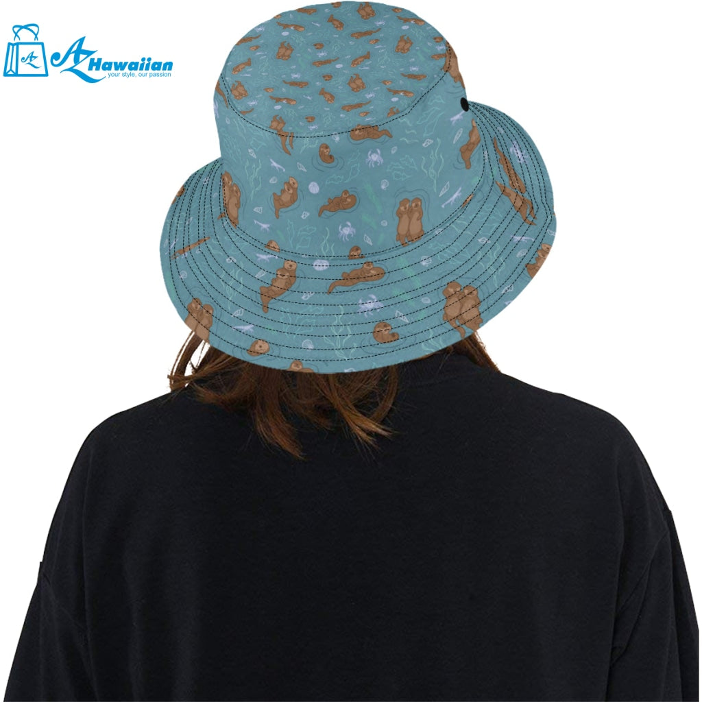 Sea otters pattern Unisex Bucket Hat