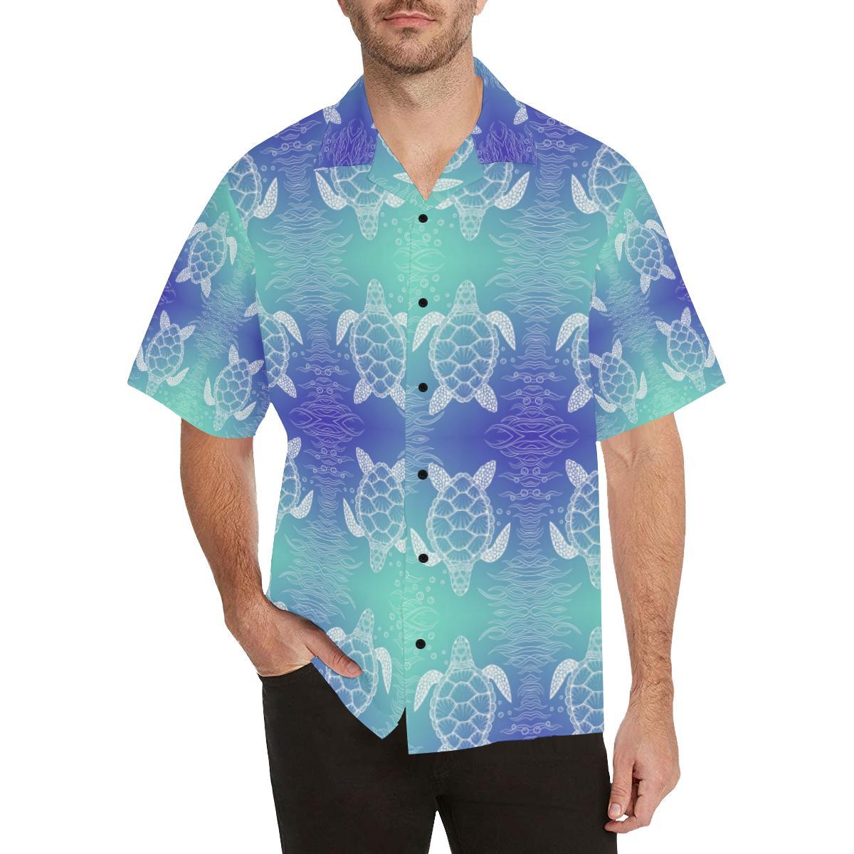 Sea Turtle Draw Hawaiian Shirt