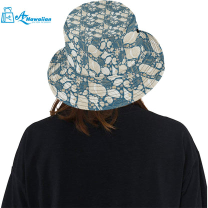 Sea turtle Polynesian Tribal design pattern Unisex Bucket Hat