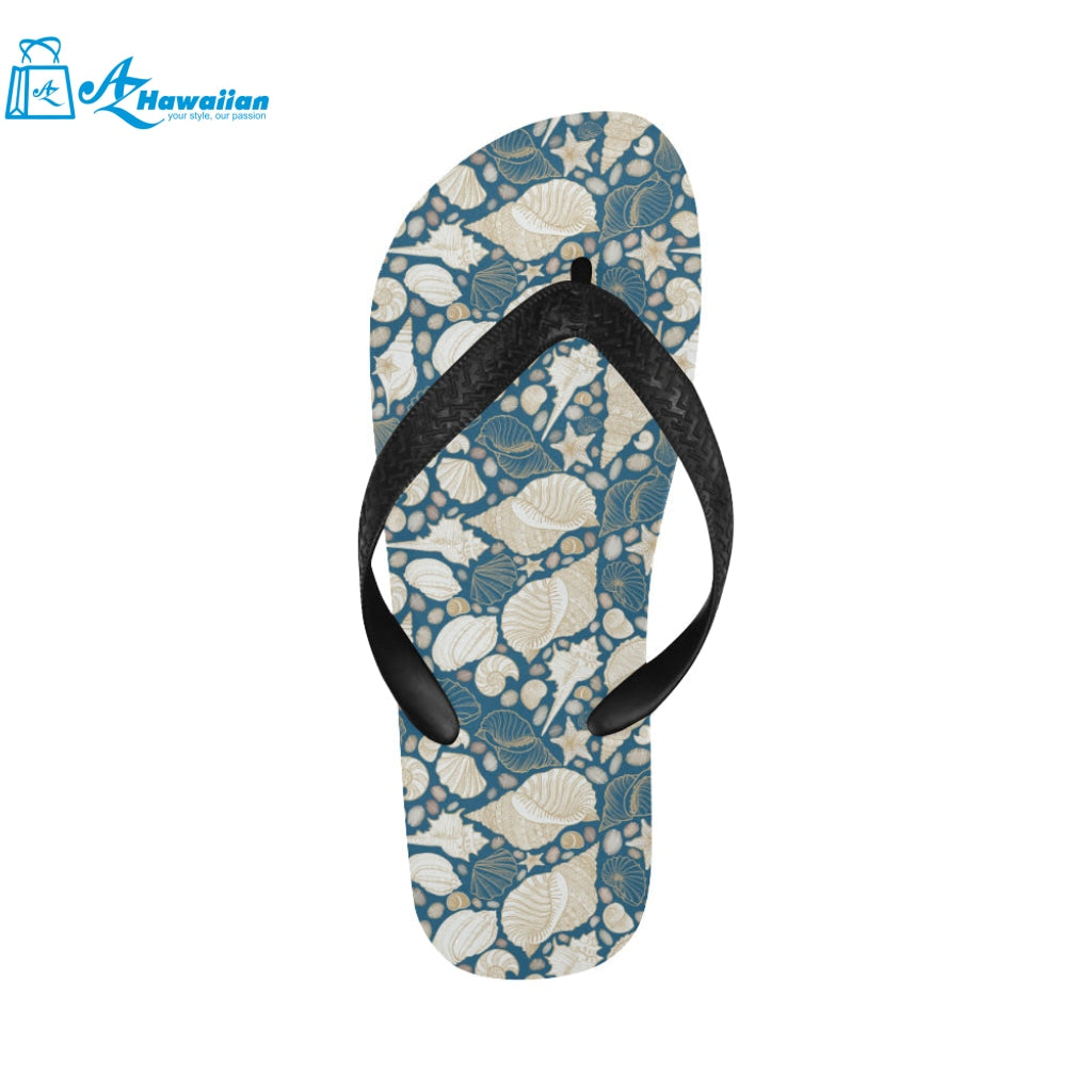 Sea turtle Polynesian Tribal design pattern Unisex Flip Flops