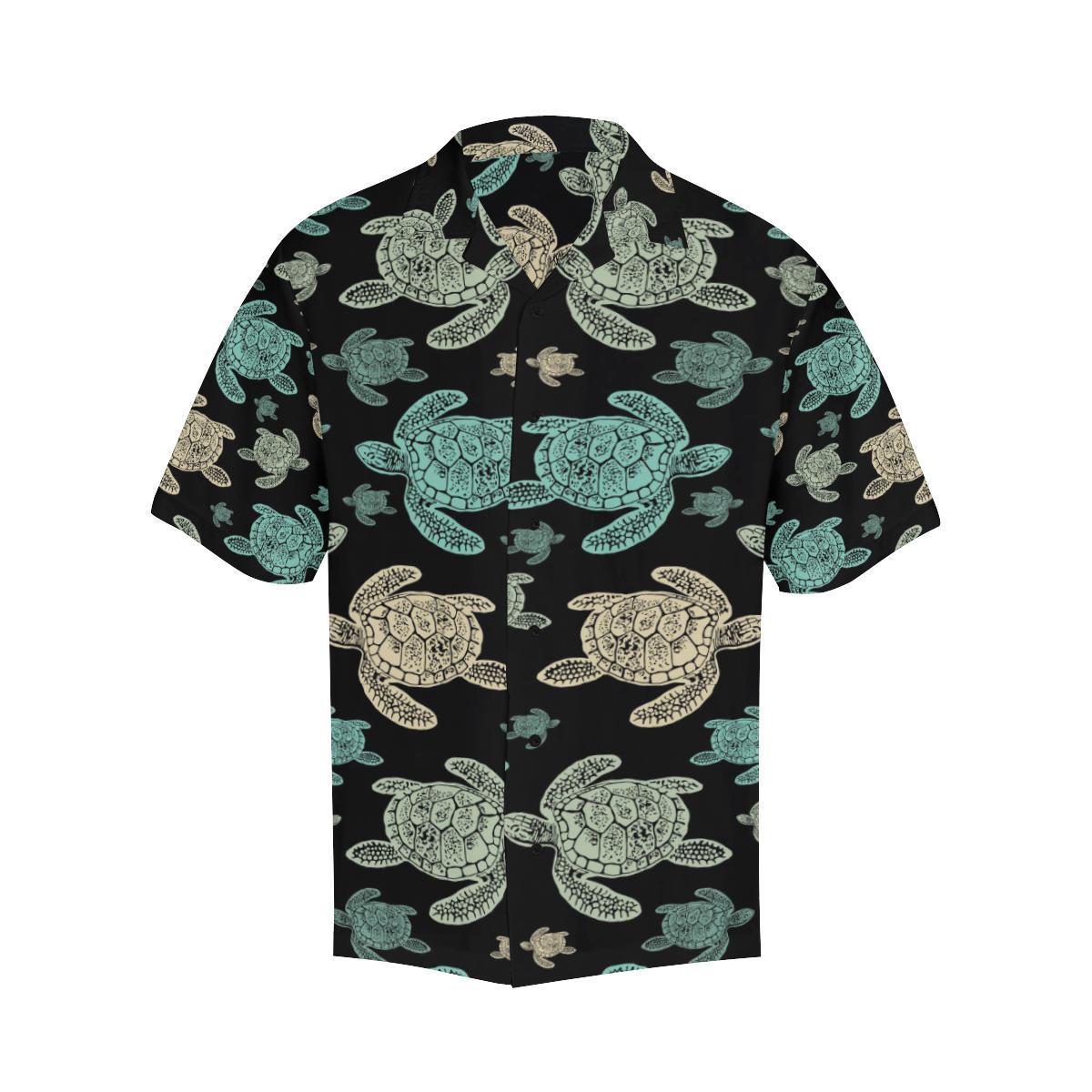 Sea Turtle Stamp Pattern Hawaiian Shirt