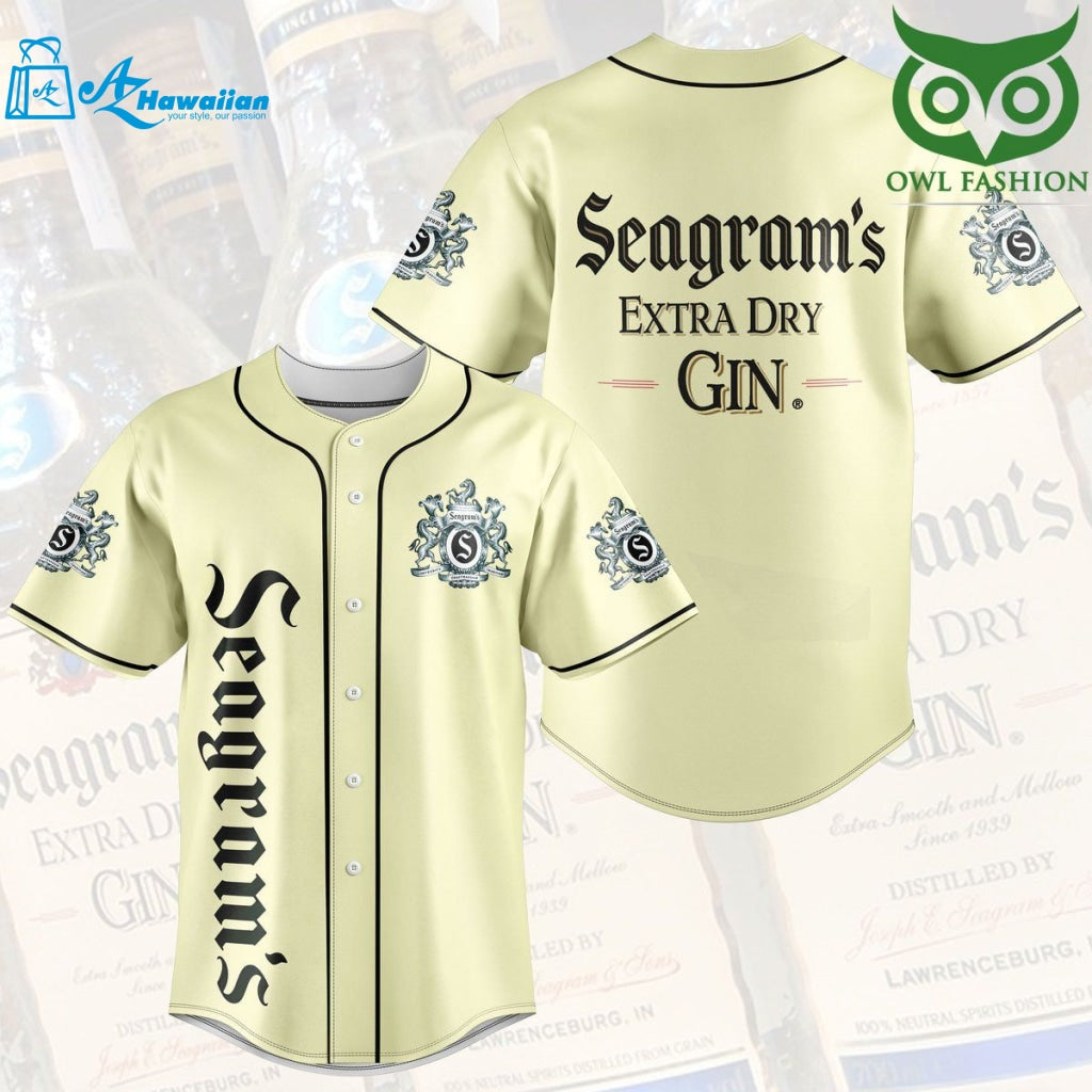 Seagram?s Extra Dry Gin Baseball Jersey Shirt