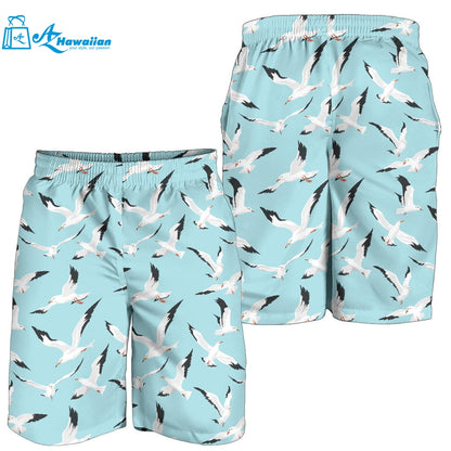 Seagull Pattern Print Design 01 Men Shorts