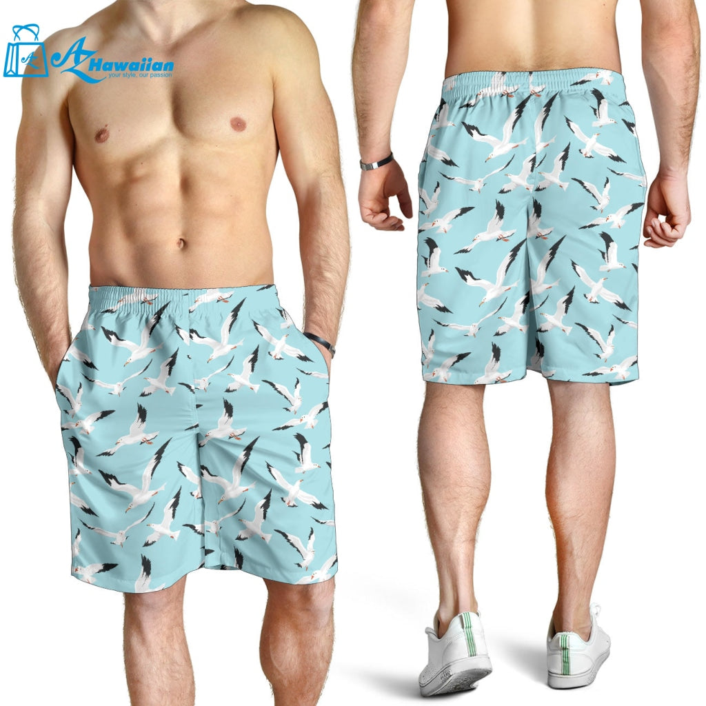 Seagull Pattern Print Design 01 Men Shorts