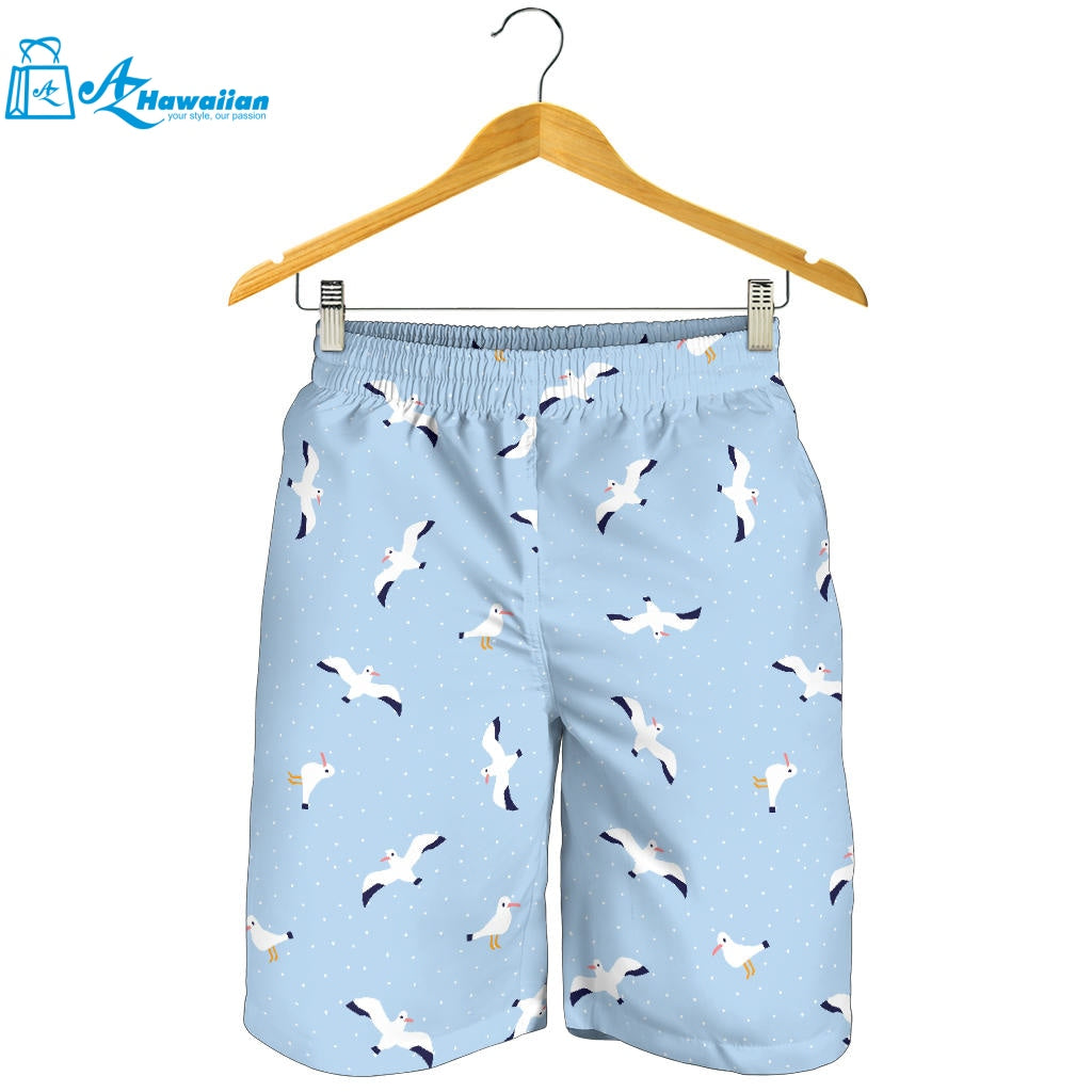 Seagull Pattern Print Design 02 Men Shorts