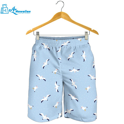 Seagull Pattern Print Design 02 Men Shorts