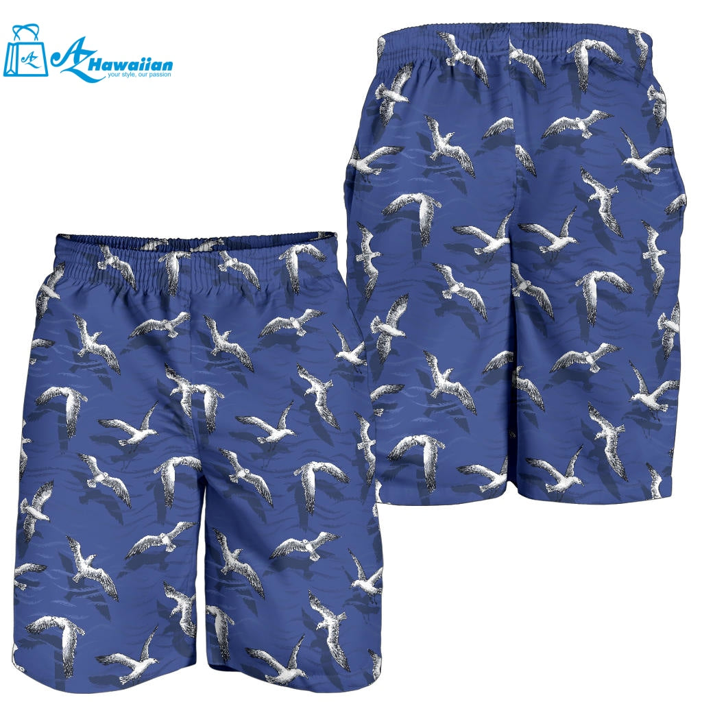 Seagull Pattern Print Design 03 Men Shorts