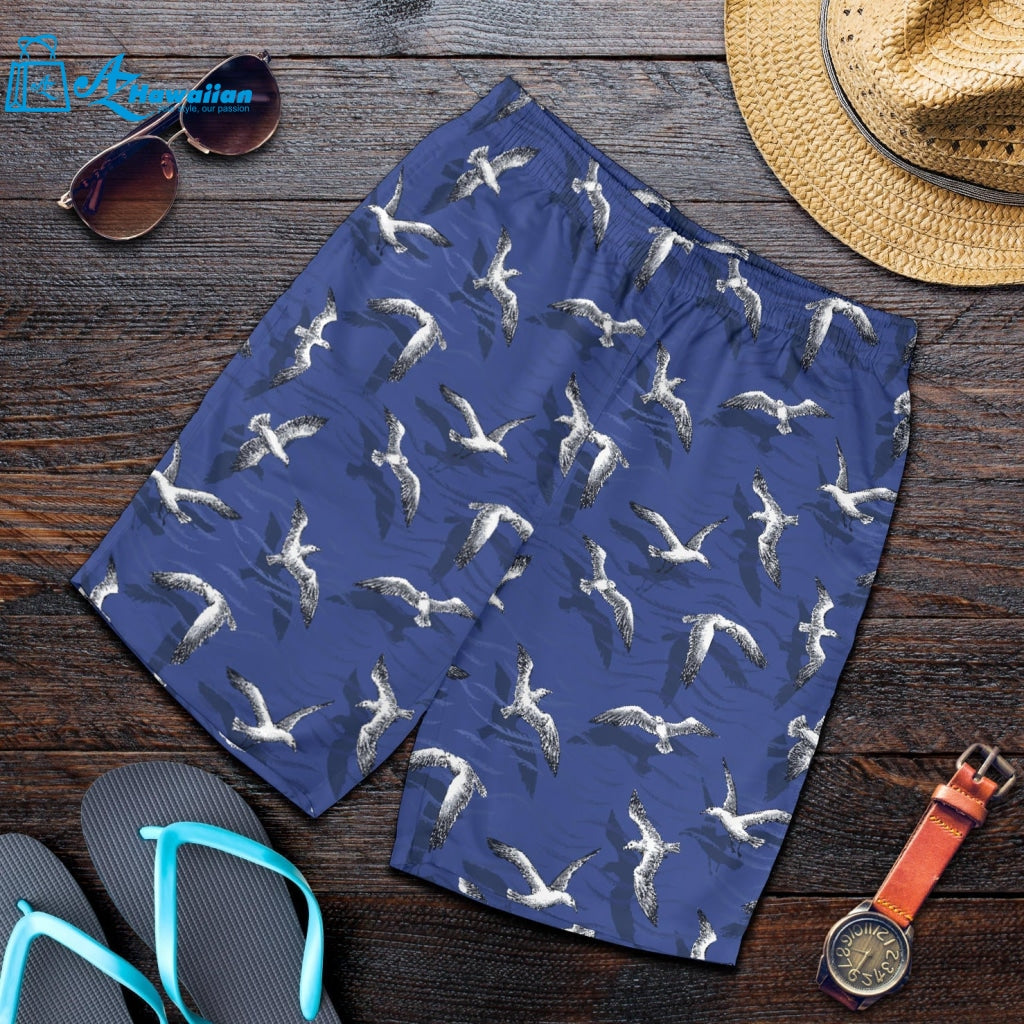 Seagull Pattern Print Design 03 Men Shorts