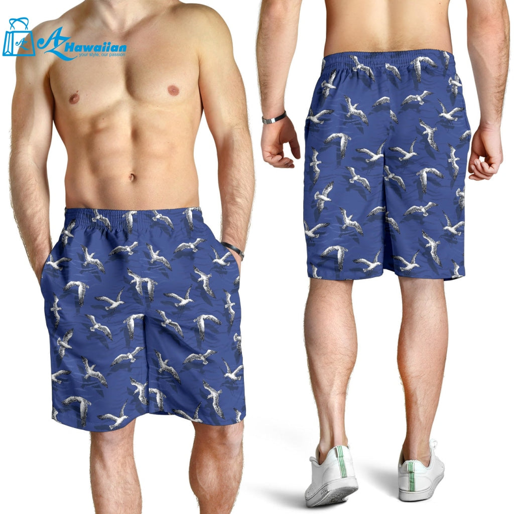 Seagull Pattern Print Design 03 Men Shorts