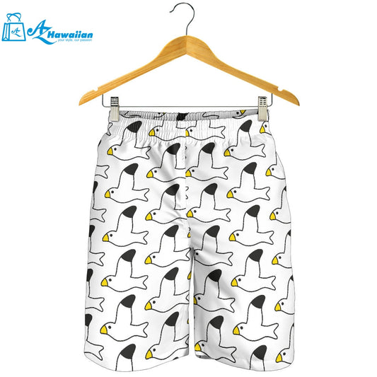 Seagull Pattern Print Design 05 Men Shorts