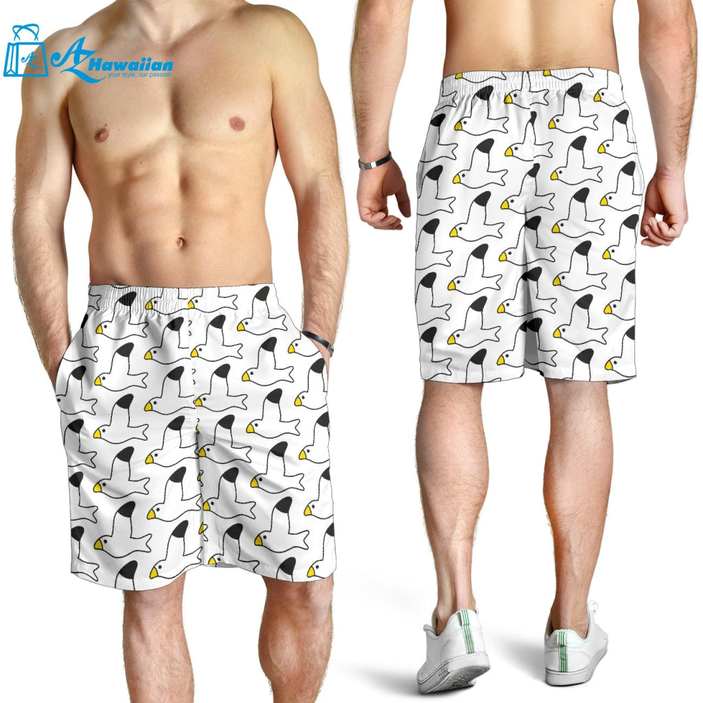 Seagull Pattern Print Design 05 Men Shorts