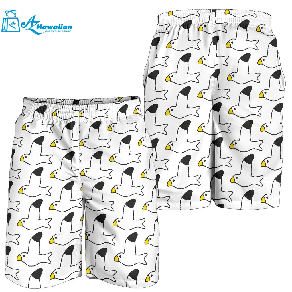 Seagull Pattern Print Design 05 Men Shorts