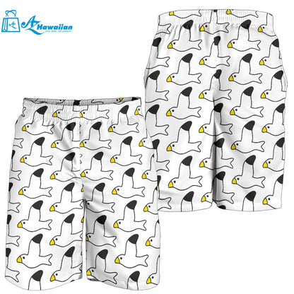 Seagull Pattern Print Design 05 Men Shorts