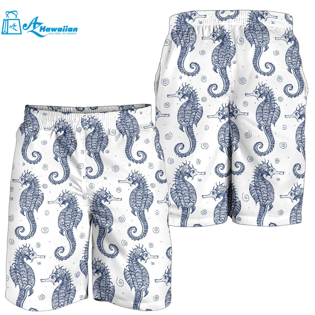 Seahorse Pattern Background Men Shorts