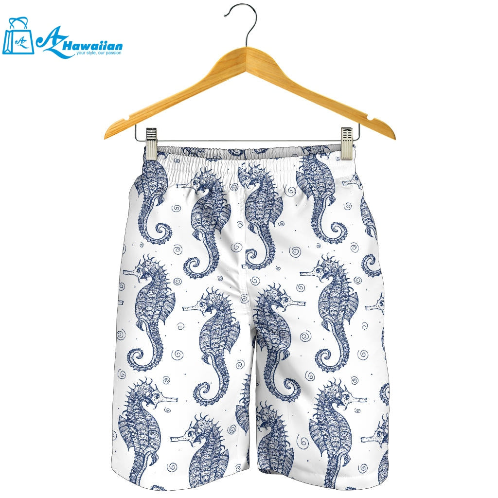 Seahorse Pattern Background Men Shorts