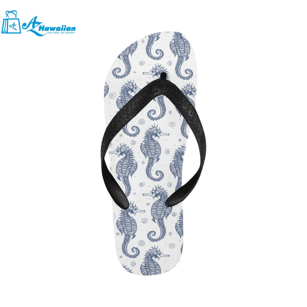 Seahorse pattern background Unisex Flip Flops