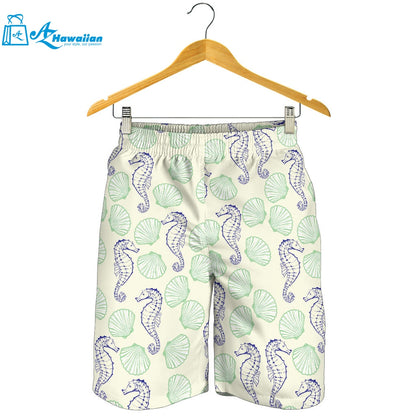 Seahorse Shell Pattern Men Shorts