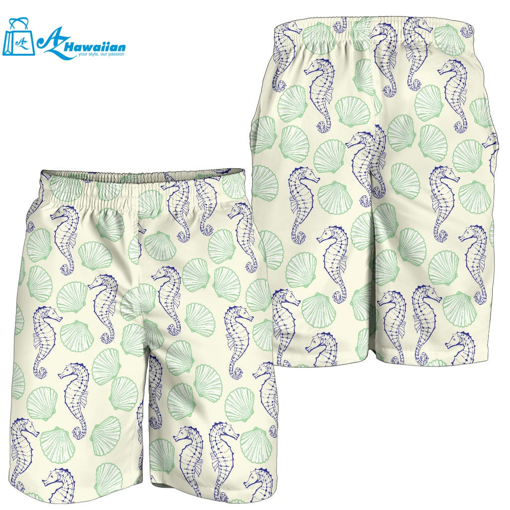 Seahorse Shell Pattern Men Shorts