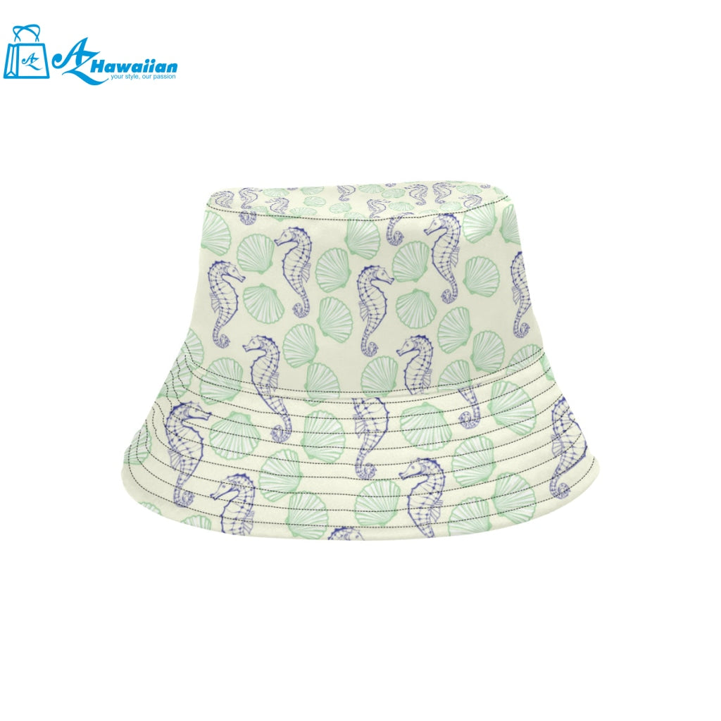 Seahorse shell pattern Unisex Bucket Hat