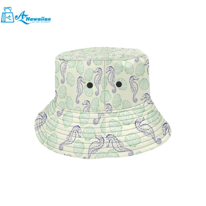 Seahorse shell pattern Unisex Bucket Hat