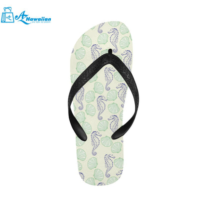 Seahorse shell pattern Unisex Flip Flops