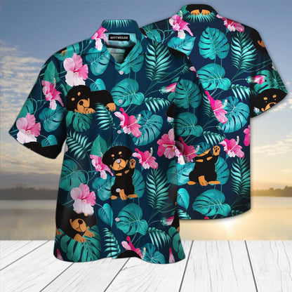 Rottweiler 3D All Over Printed Hawaii Shirt | Unique Beach Hawaiian