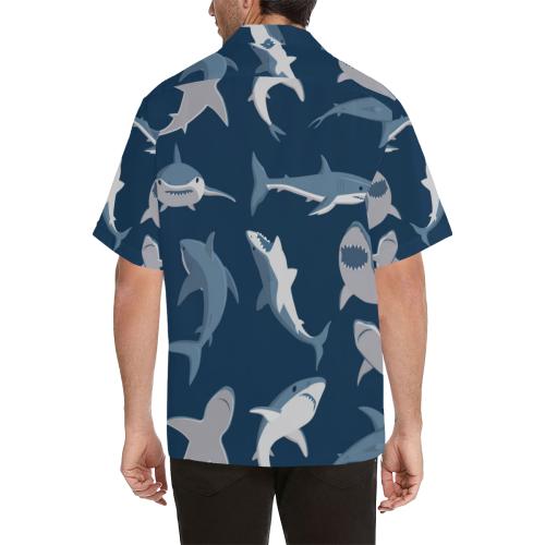 Shark Action Pattern Hawaiian Shirt