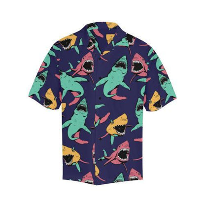 Shark Bite Pattern Hawaiian Shirt