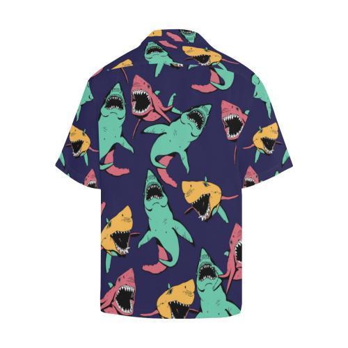 Shark Bite Pattern Hawaiian Shirt