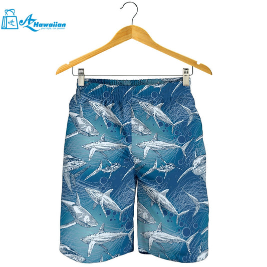 Shark Hand Drawn Men Shorts