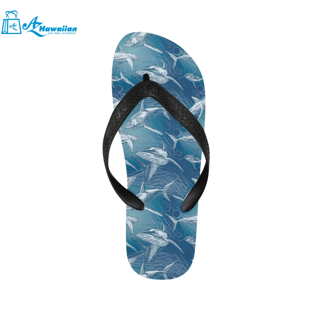 Shark hand drawn Unisex Flip Flops