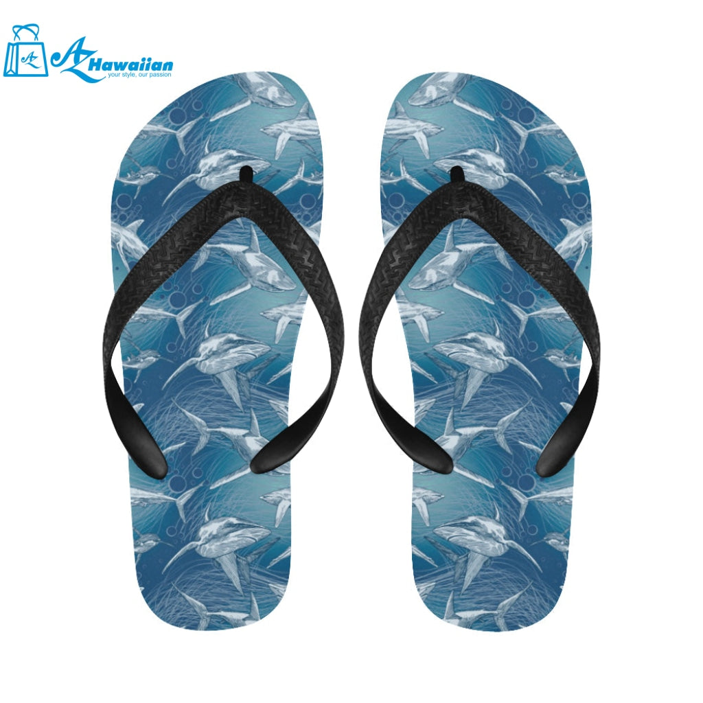 Shark hand drawn Unisex Flip Flops