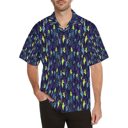 Shark Neon Color Print Hawaiian Shirt