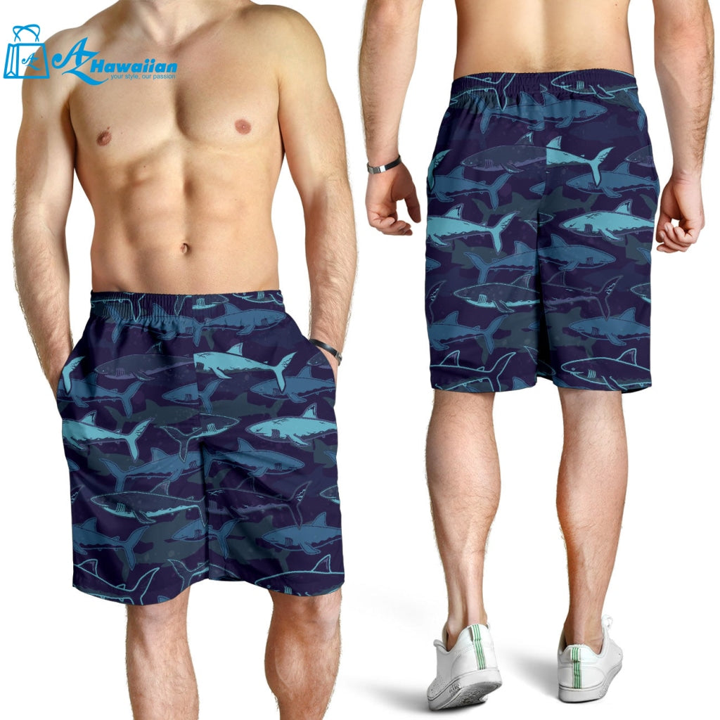 Shark Pattern Men Shorts