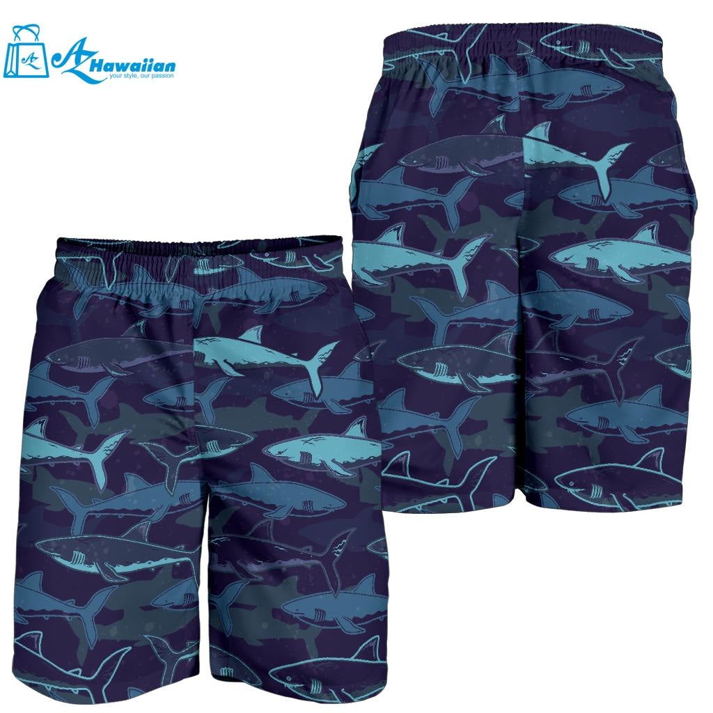 Shark Pattern Men Shorts