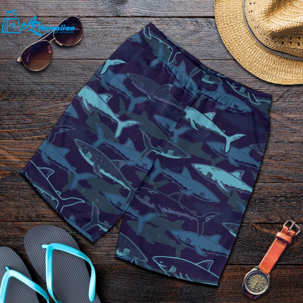 Shark Pattern Men Shorts