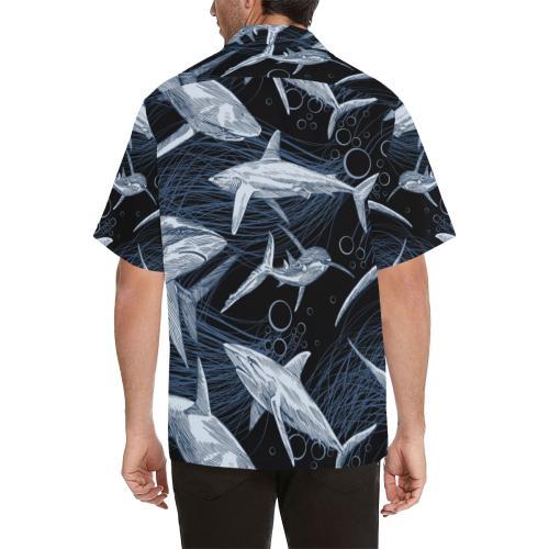 Shark Print Pattern Hawaiian Shirt